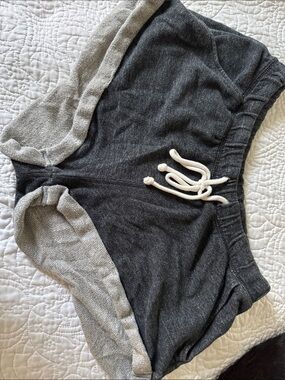 Divided Black and Gray Cozy Knit Waistband Shorts